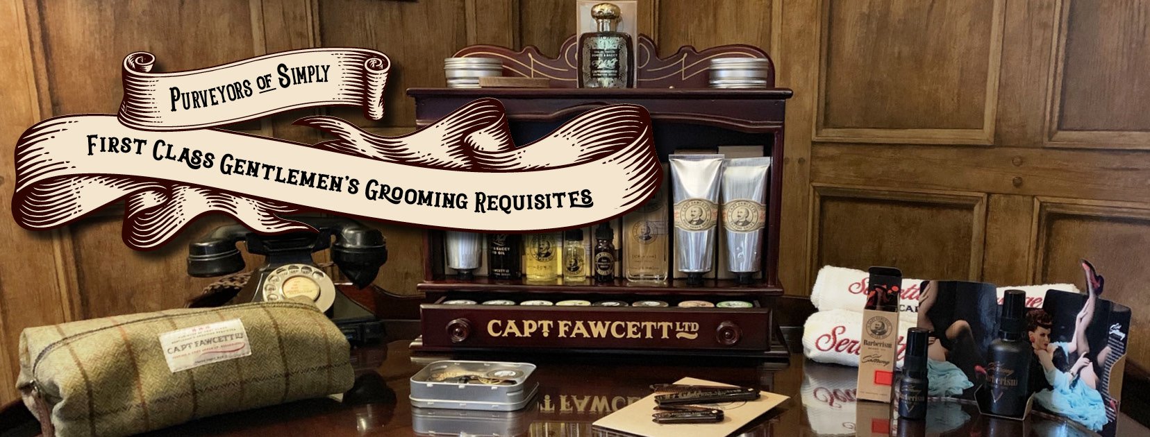 Captain Fawcett products at West Man Barbershop Aberdeenshire